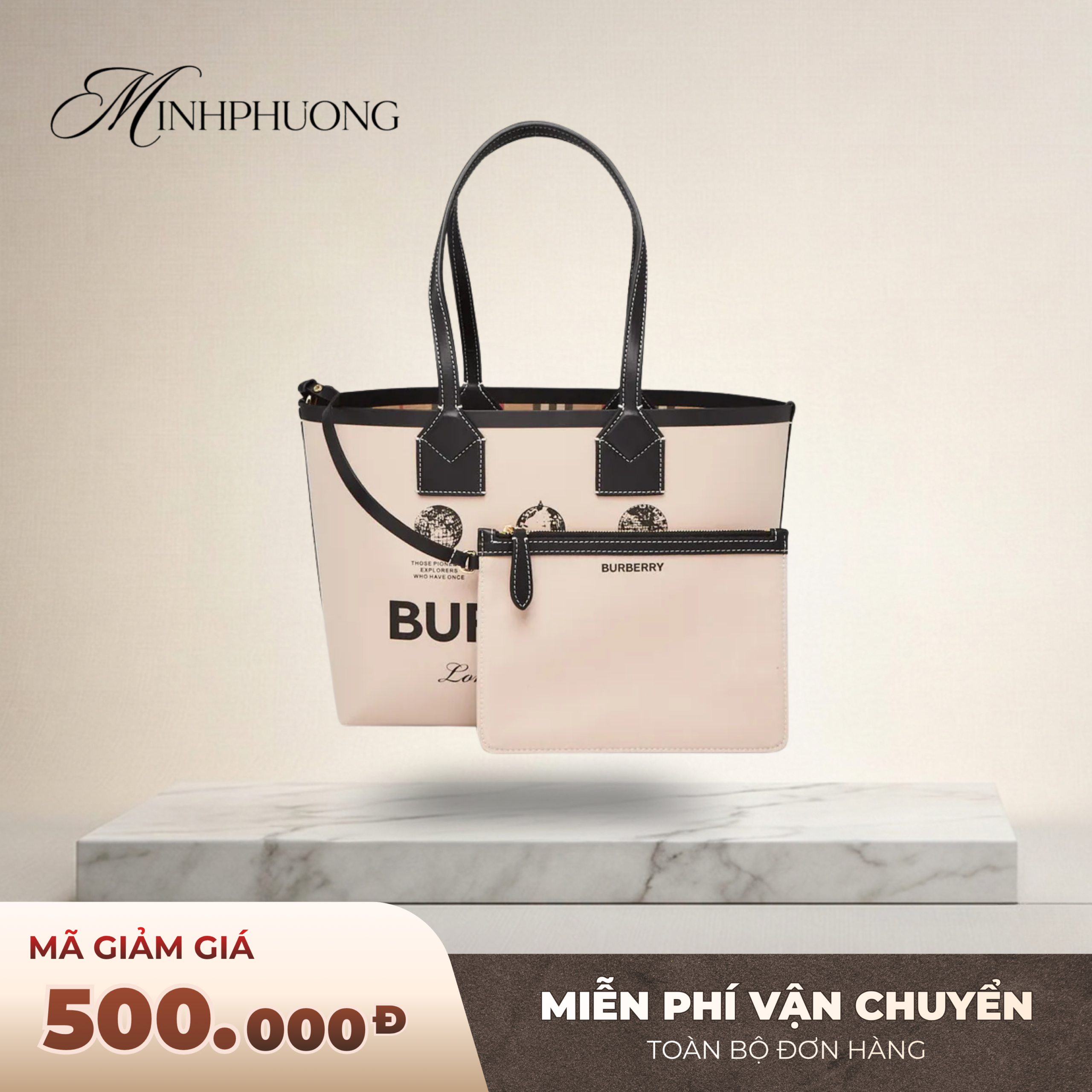 burberry beige canvas heritage medium tote bag
